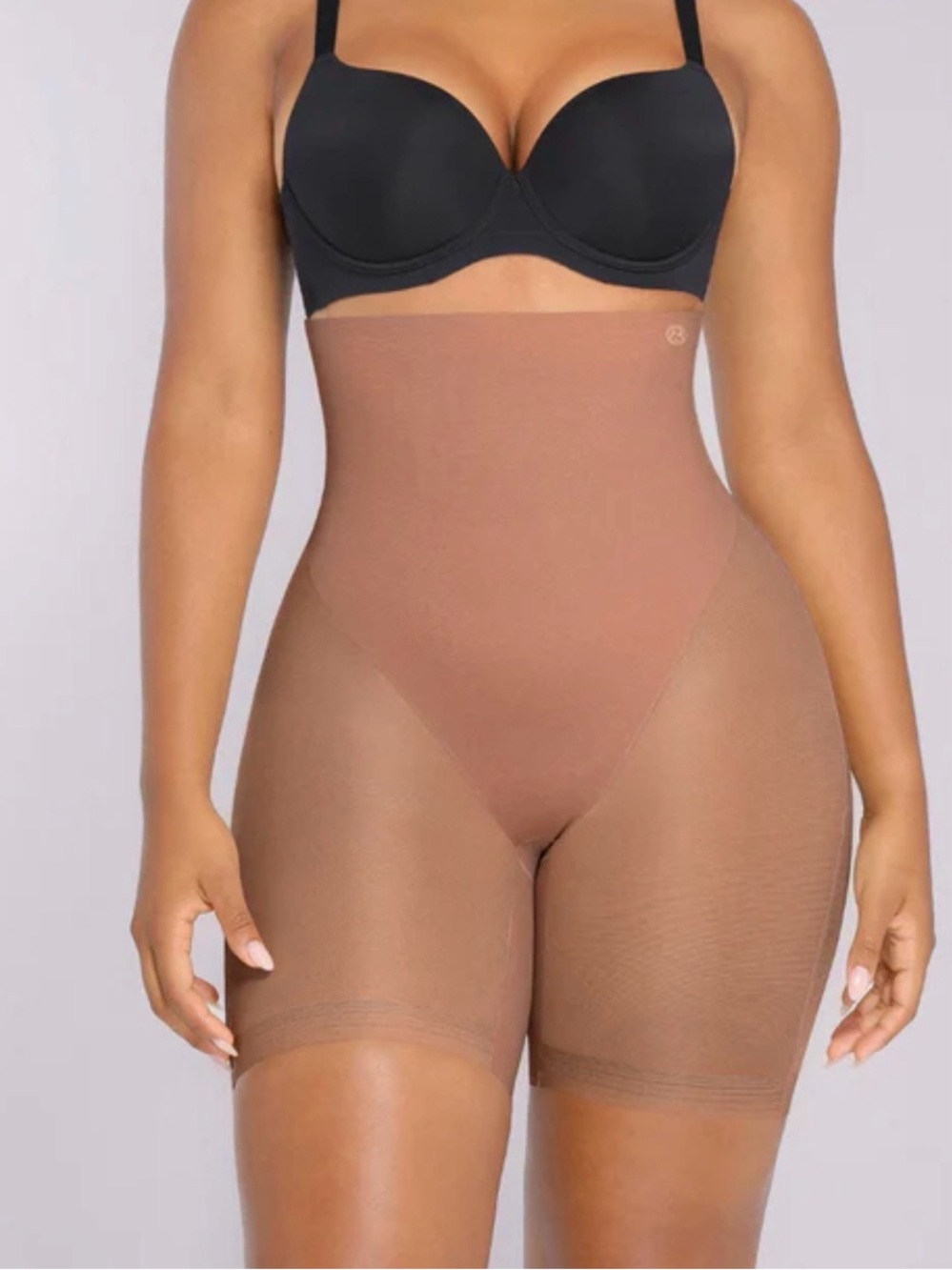High-Waist Thigh Shaper Shorts - Nude